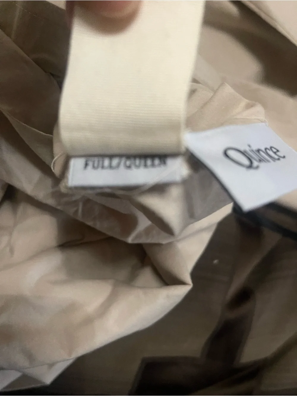Quince cotton duvet cover set with bag queen/full